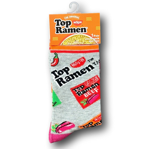 3/$20 Nissin Top Ramen Noodles Funny Novelty Crew Socks - NWT